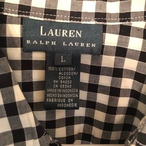 Lauren cotton checkered top